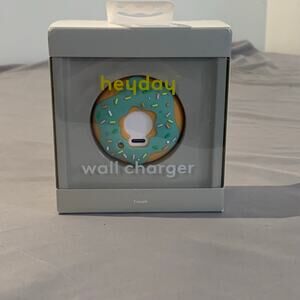 Heyday Donut USB-C Wall Charger 15W Teal Sprinkles New in Box